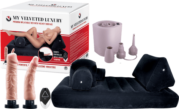 Premium Inflatable Bed with Velvet Surface - Btantalized.com.au