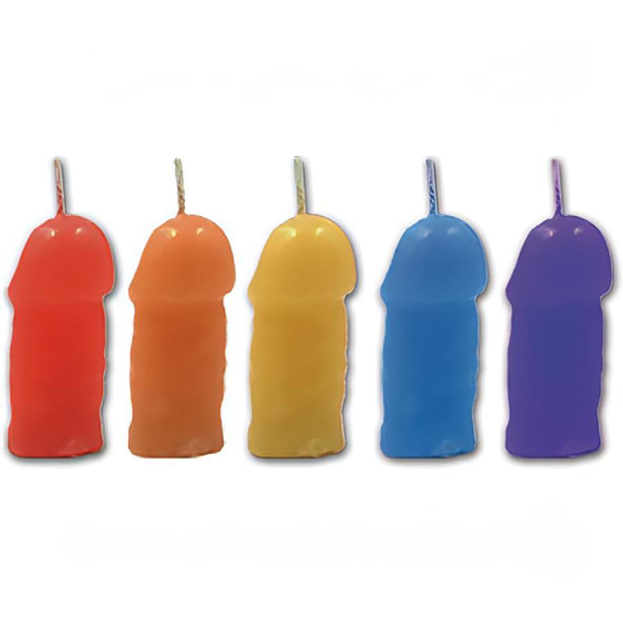 Rainbow Pecker Party Candles 5pk - Btantalized.com.au