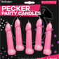 Bachelorette Pecker Party Pink Candles 5pk - Btantalized.com.au