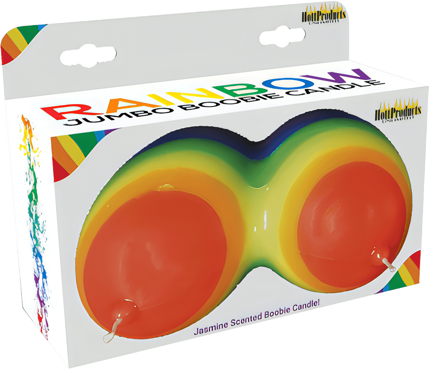 Rainbow Jumbow Boobie Candle - Btantalized.com.au