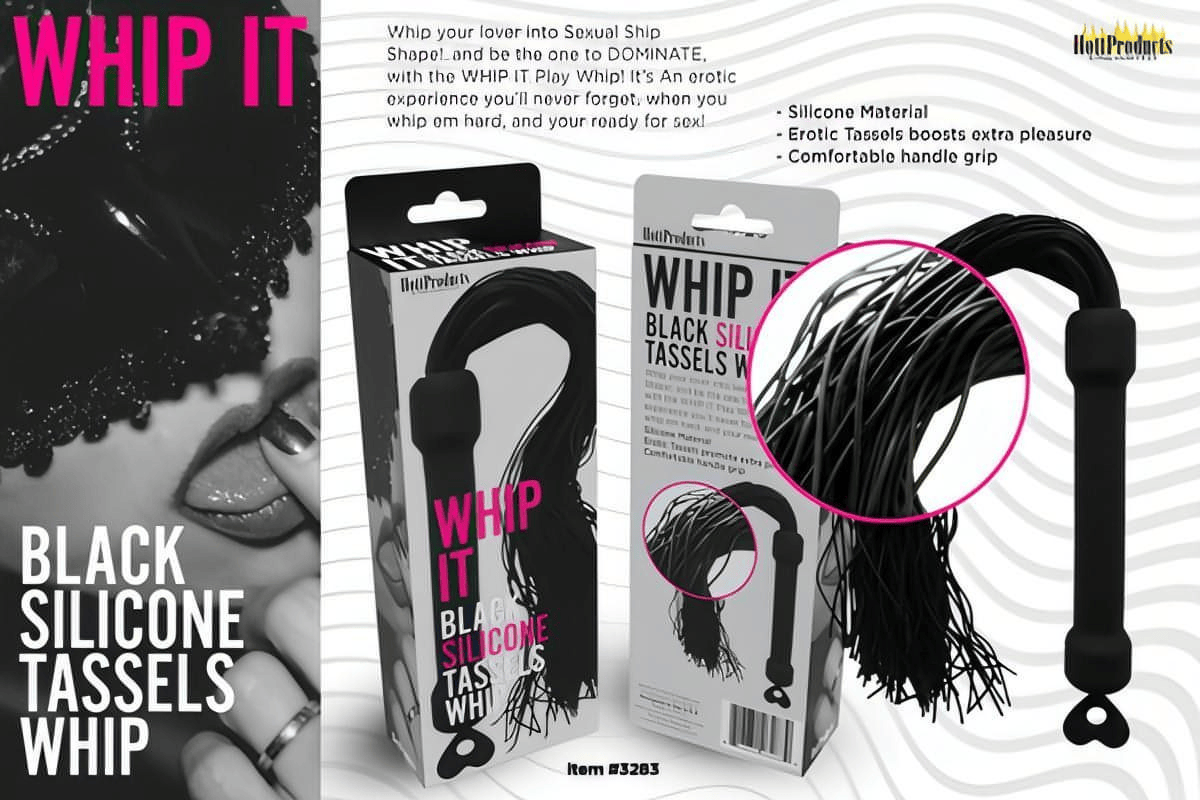 Whip It! Black Tassel Whip - Btantalized.com.au