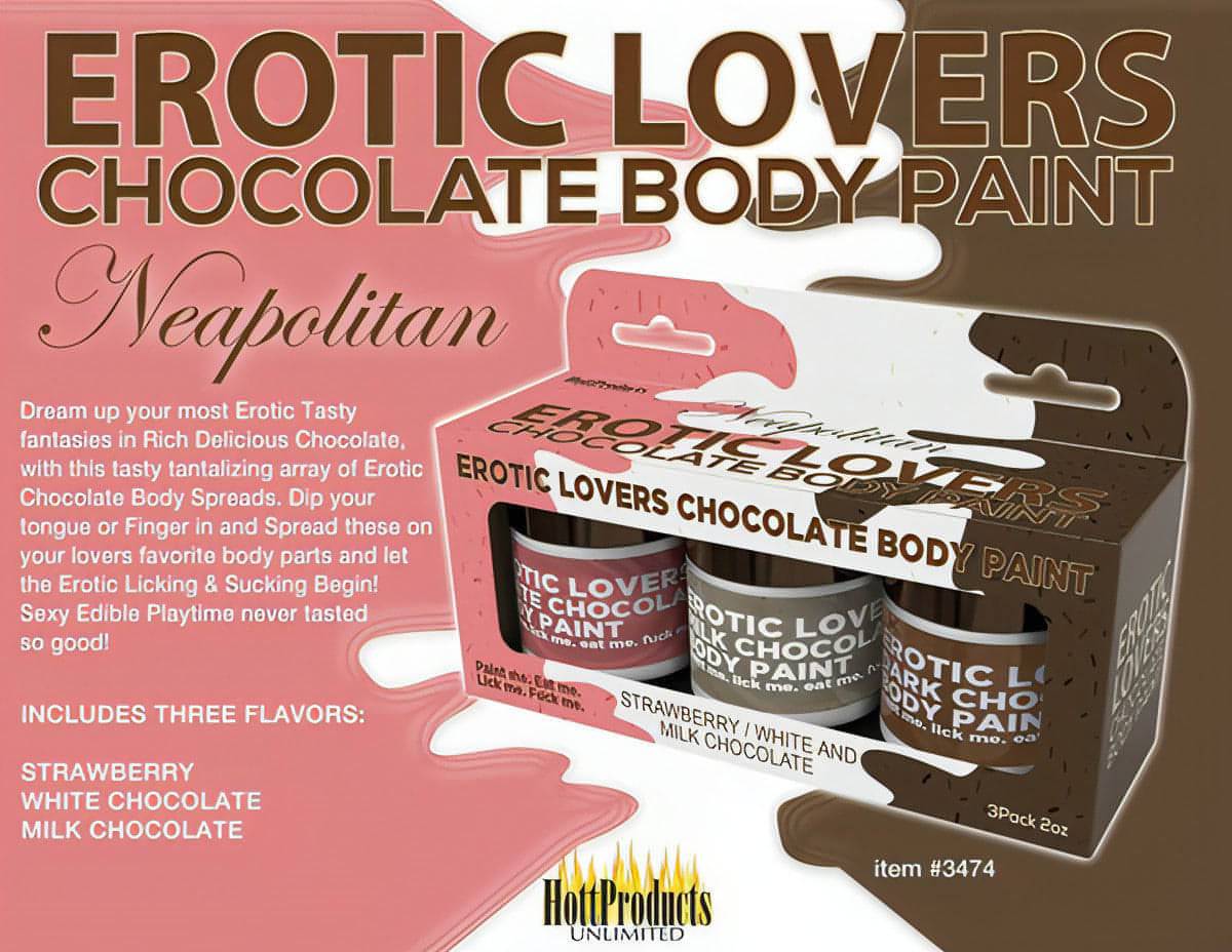 Chocolate Lovers Neapolitan Body Paints - Btantalized.com.au