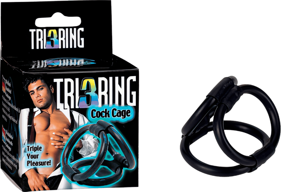 Tri Ring 3 Cock Cage - Btantalized.com.au