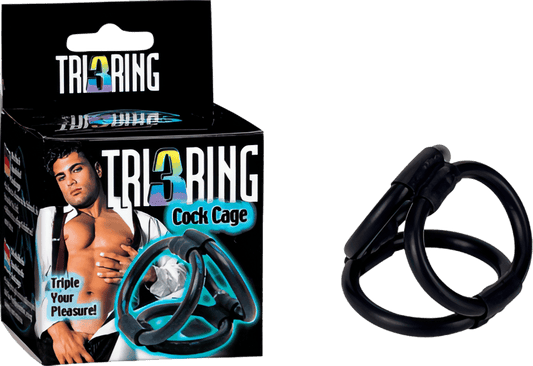 Tri Ring 3 Cock Cage - Btantalized.com.au