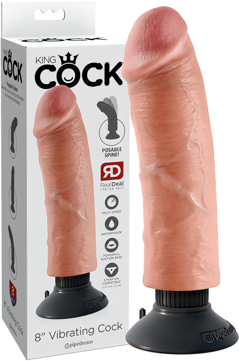 8" Vibrating Cock - Btantalized.com.au