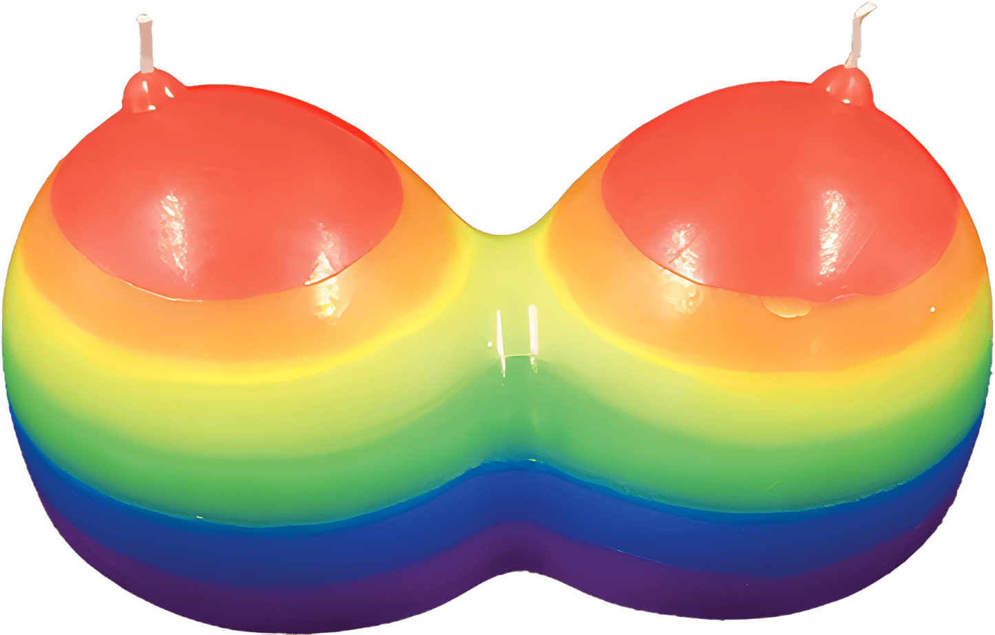 Rainbow Jumbow Boobie Candle - Btantalized.com.au