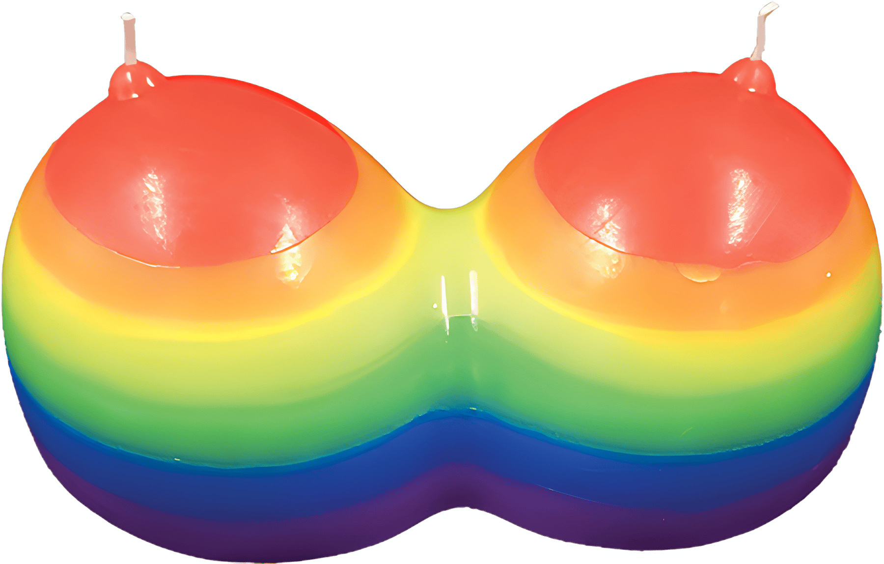 Rainbow Jumbow Boobie Candle - Btantalized.com.au