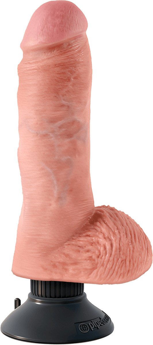 8" Vibrating Cock With Balls - Btantalized.com.au