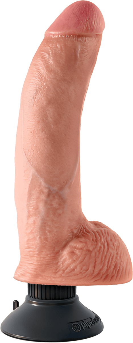 9" Vibrating Cock With Balls - Btantalized.com.au