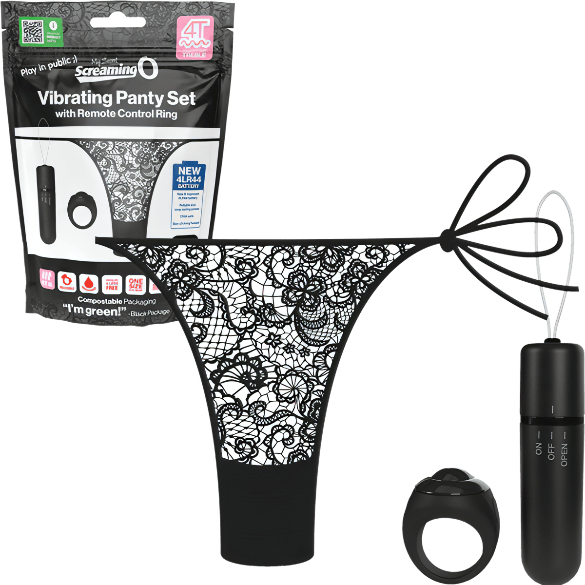 Vibrating Panty Set W/ Remote Ring 4T High Pitch Treble - Btantalized.com.au