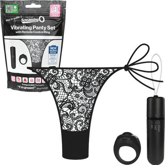 Vibrating Panty Set W/ Remote Ring 4T High Pitch Treble - Btantalized.com.au