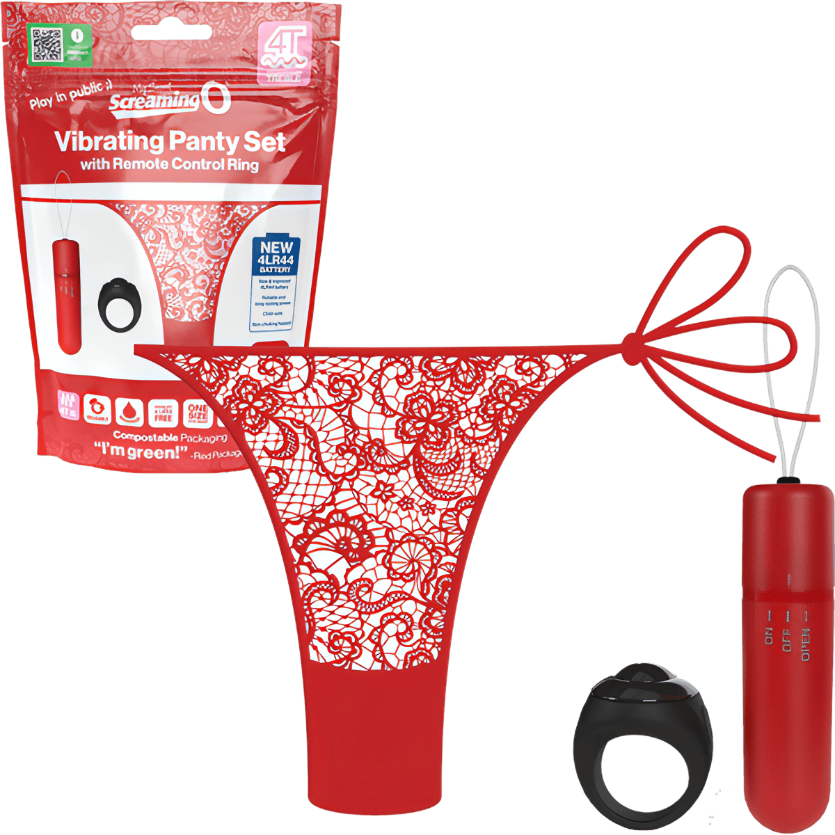 Vibrating Panty Set W/ Remote Ring 4T High Pitch Treble - Btantalized.com.au