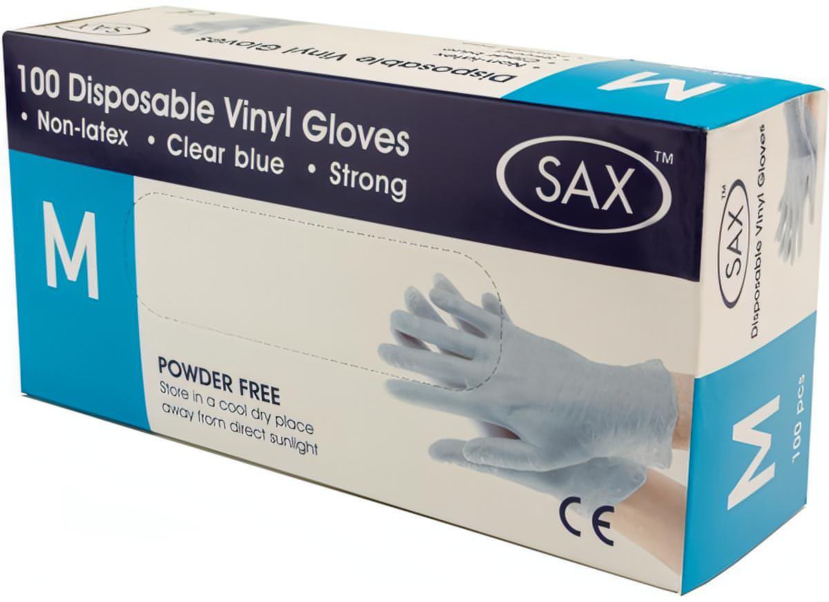 100 X Disposable Vinyl Gloves - Blue - Btantalized.com.au