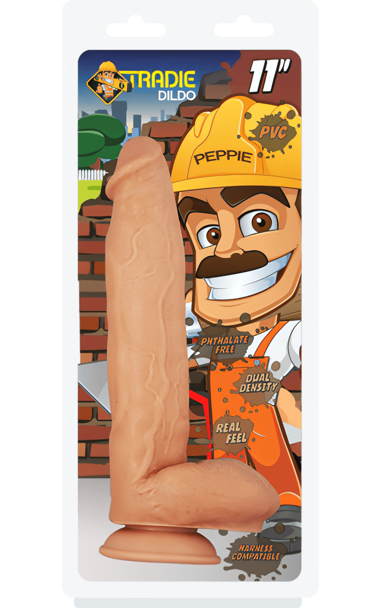 Tradie Dildo - Peppie 11" Flesh - Btantalized.com.au