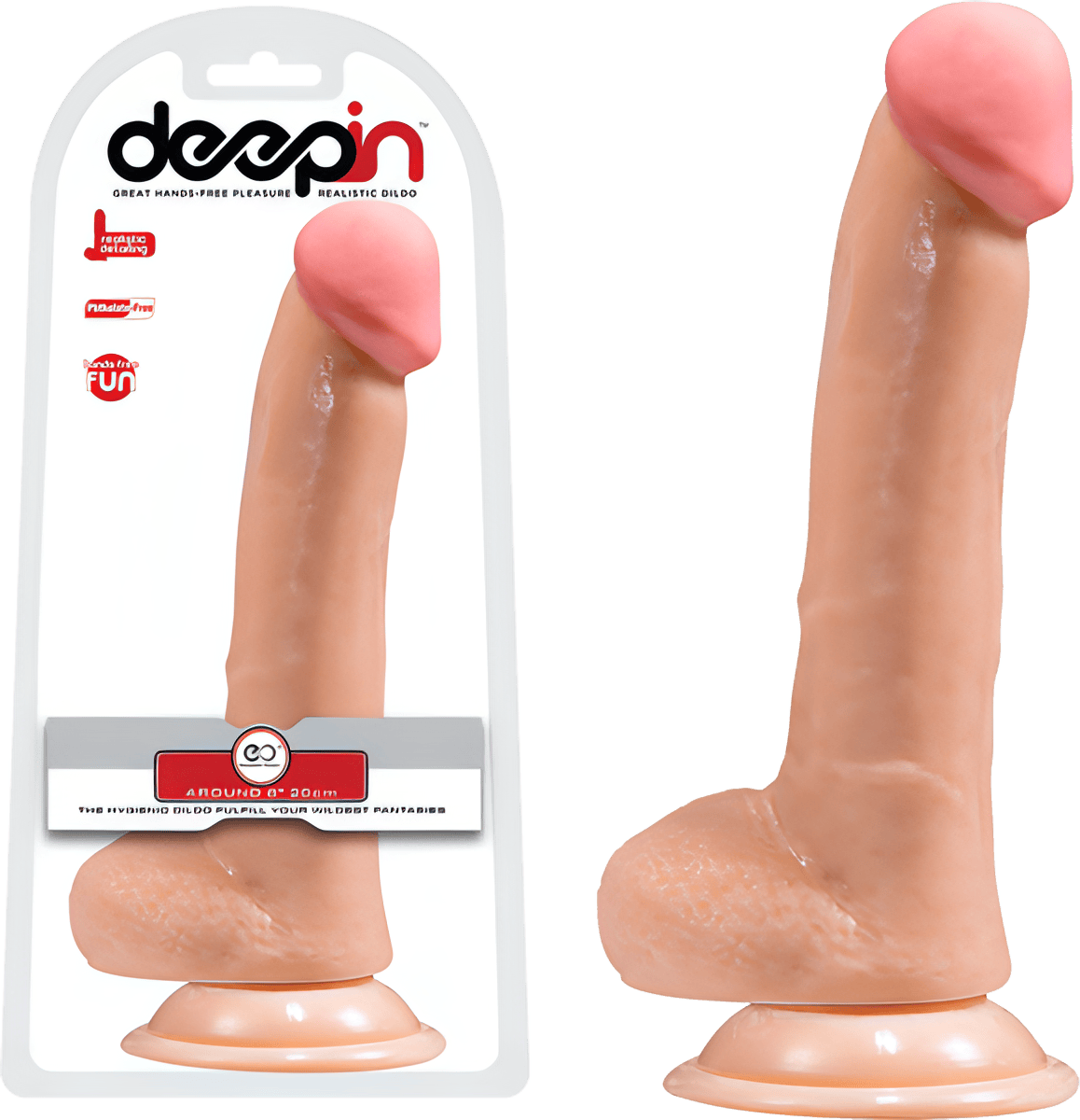 8" Realistic Dong With Balls - Btantalized.com.au