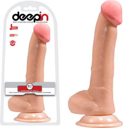 8" Realistic Dong With Balls - Btantalized.com.au