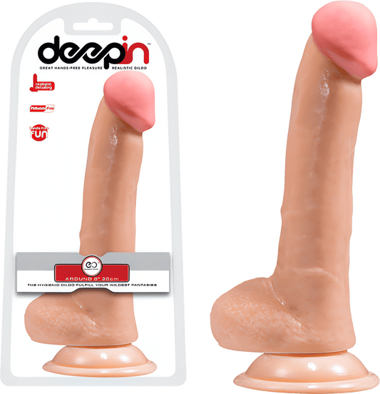 8" Realistic Dong With Balls - Btantalized.com.au