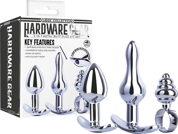 3 in 1 Metal Butt Plug Kit Set - Btantalized.com.au