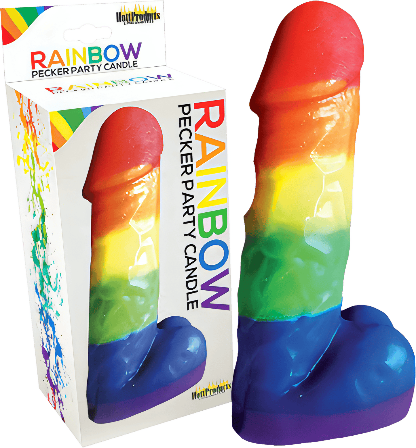 Rainbow Pecker Party Candle - Btantalized.com.au