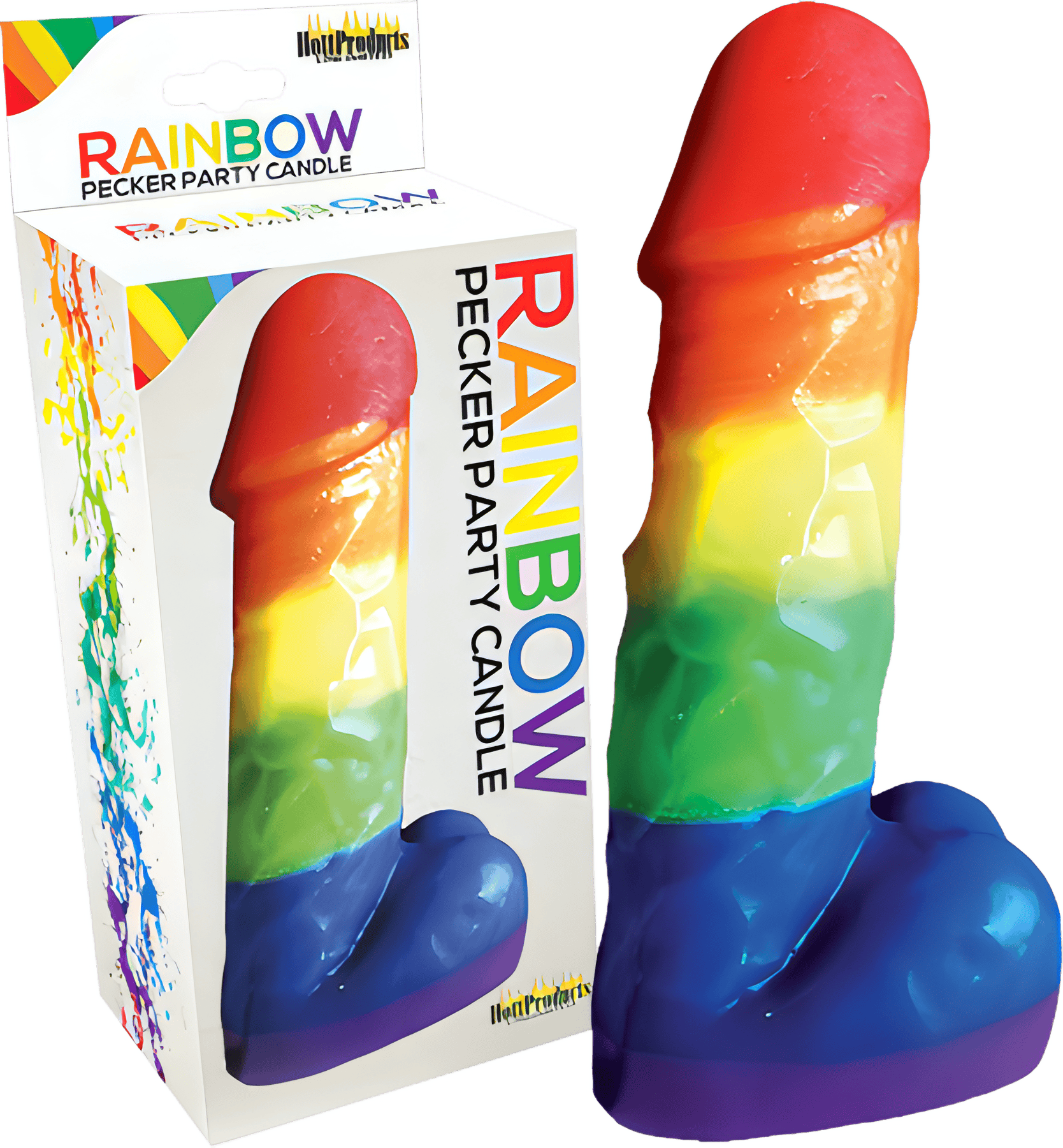 Rainbow Pecker Party Candle - Btantalized.com.au