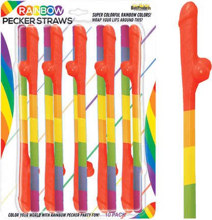 Rainbow Pecker Straws - Btantalized.com.au