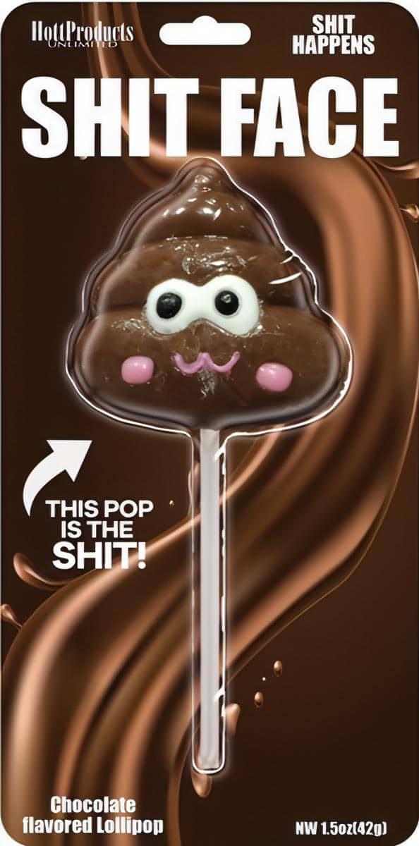 Shit Face Chocolate Lollipop - Btantalized.com.au