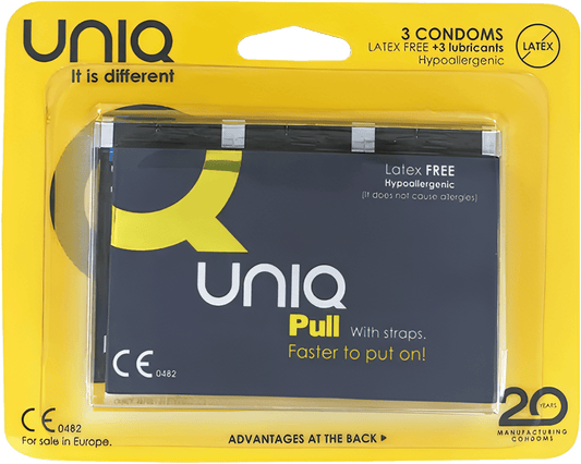 Uniq Pull With Straps Condoms - Btantalized.com.au